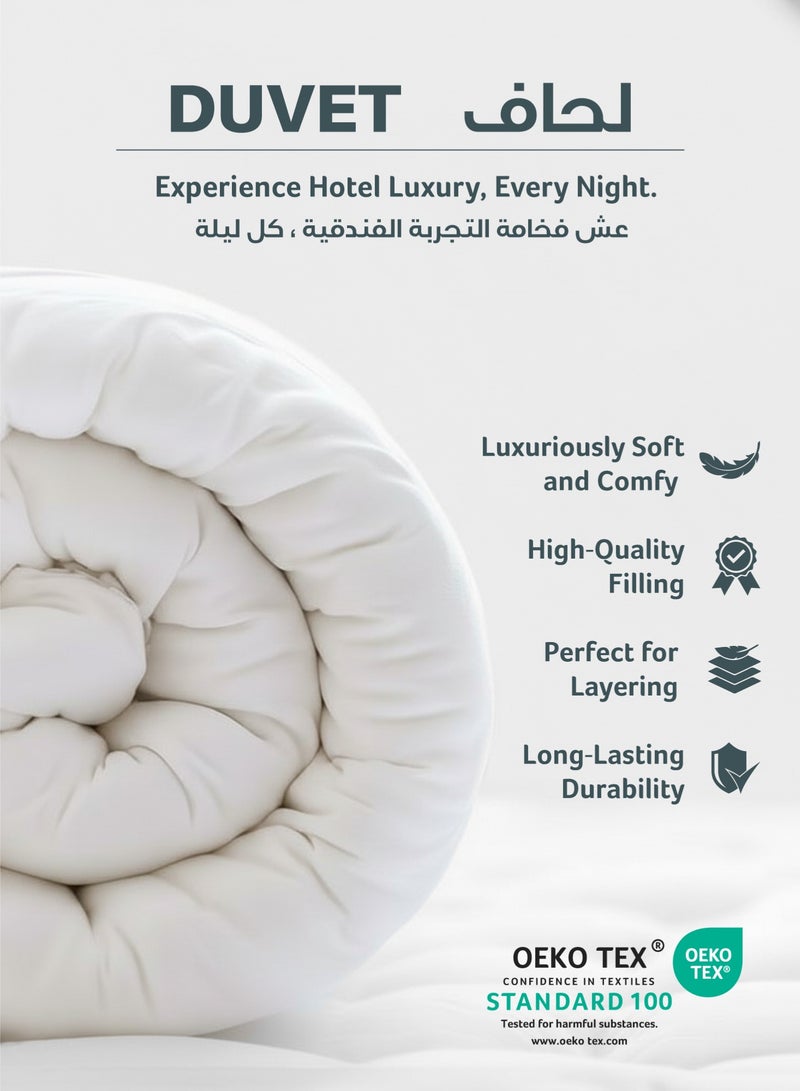 Rest Premium Duvet 160X220 cm – Ultra Soft Comforter , Hotel Quality , Down Alternative Filling,  All Season Duvet Cover Insert , Made in UAE - Image 2