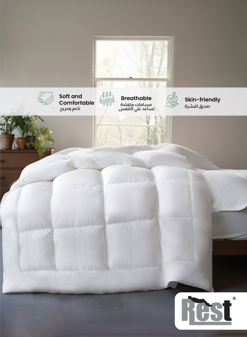 Rest Premium Duvet 160X220 cm – Ultra Soft Comforter , Hotel Quality , Down Alternative Filling,  All Season Duvet Cover Insert , Made in UAE - Image 4