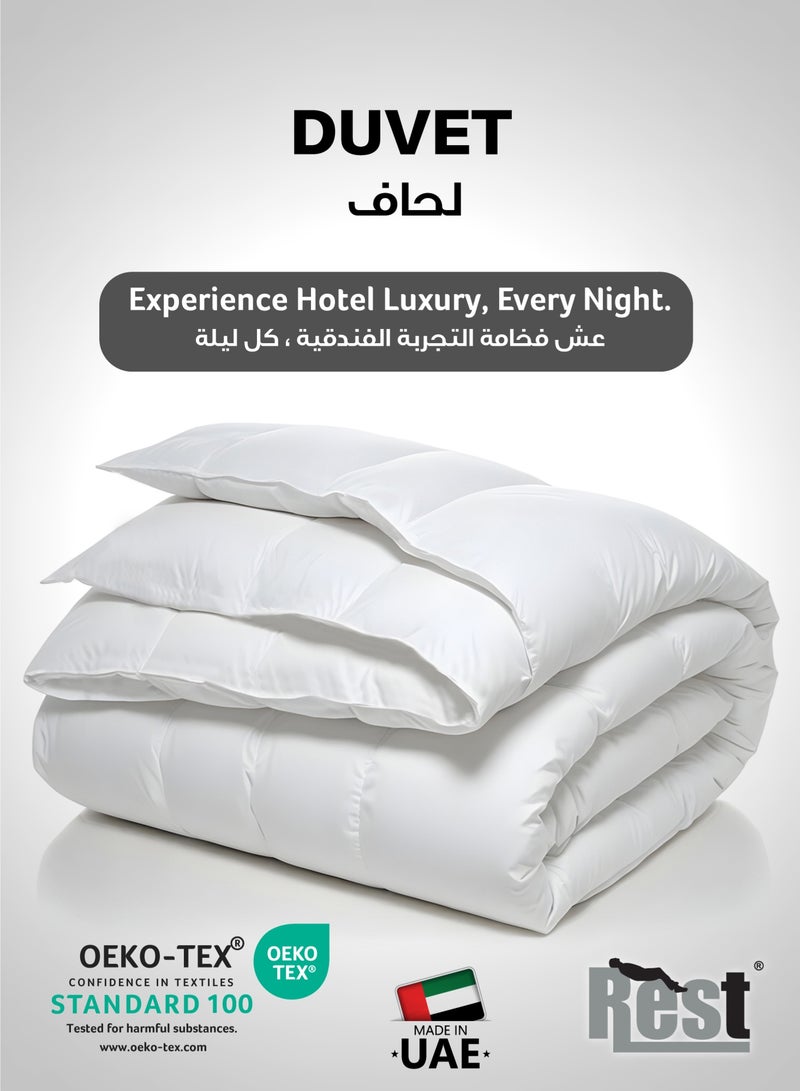 Rest Premium Duvet 160X220 cm – Ultra Soft Comforter , Hotel Quality , Down Alternative Filling,  All Season Duvet Cover Insert , Made in UAE - Image 1