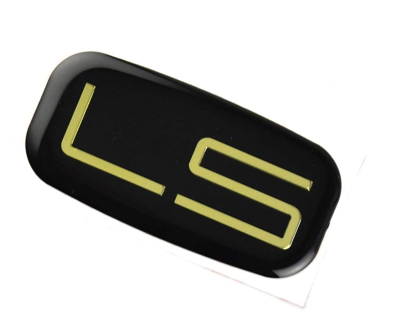 CDD 2pcs LS Emblem 3D Car Sticker Checkered Cab Replacement for Chevrolet Silverado Tahoe Suburban (Gold/Black) - Image 4