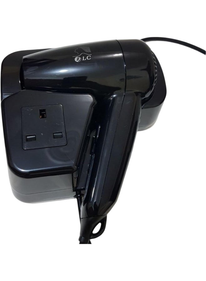 DLC 1200W 60/50Hz Wall Mounted Easy to Use Hair Dryer (Black) - Image 2