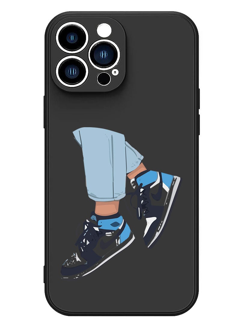 Theodor Protective Slim Fit Case Liquid Silicone Cover with Full Body Protection Anti-Scratch Shockproof Case For iPhone 12 Pro Max Black  - Sneakers - Image 1
