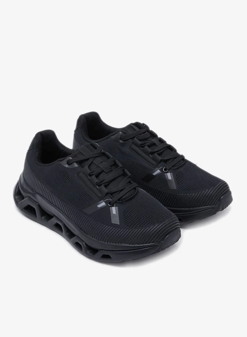 Redtag Men Black Textured Trainer