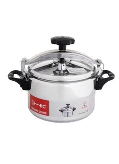 Hic aluminum Pressure cooker size 5 liter silver color  - Image 1
