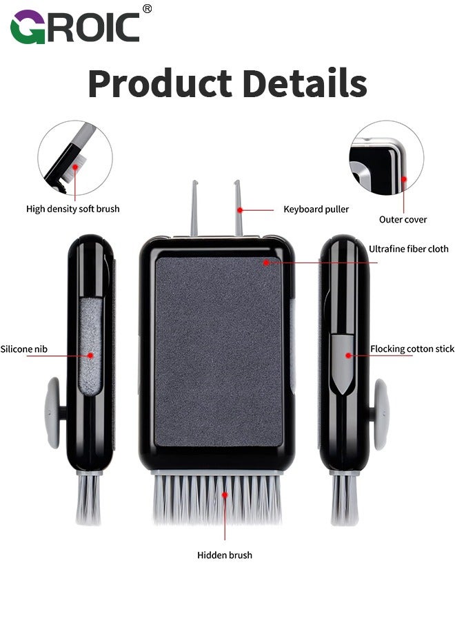 GROIC Laptop Screen Keyboard Black Cleaner Kit for Computer Macbook Airpod Phone iPhone Pro, Multifunctional Cleaning kit, Electronic Earbud Cleaning Pen Brush Tool for iPad, iPod, Headphone, Tablet  - Image 4