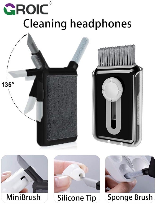 GROIC Laptop Screen Keyboard Black Cleaner Kit for Computer Macbook Airpod Phone iPhone Pro, Multifunctional Cleaning kit, Electronic Earbud Cleaning Pen Brush Tool for iPad, iPod, Headphone, Tablet  - Image 2