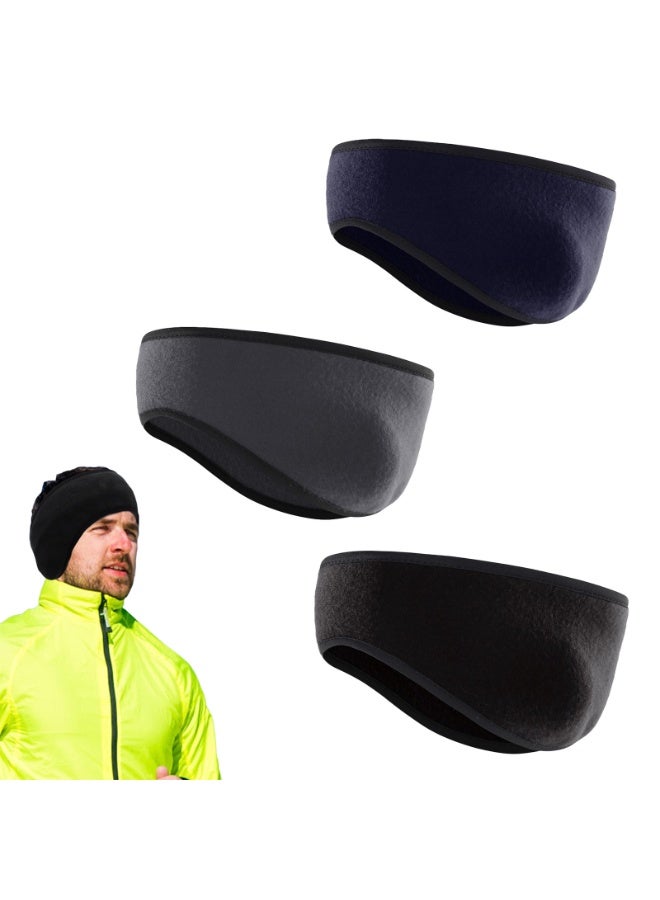 3PCS Fleece Ear Warmers for Men Women Winter Headband Ear Muffs Ear Covers Running Cycling Ski Soundproof Sleep Ear Wrap - Image 1