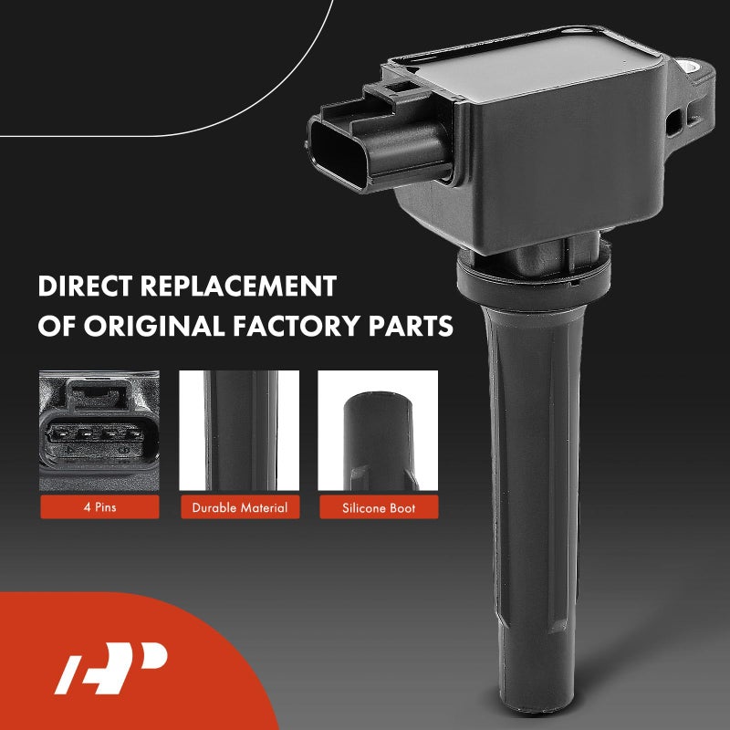 A-Premium Set of 4 Ignition Coil Pack and Iridium Spark Plugs Compatible with Mazda CX-5 2013-2018, 3 2012-2019, 3 Sport 2014 2016-2018, 6 2014-2017, MX-5 Miata 2016-2018, CX-3 2016-2020 - Image 4