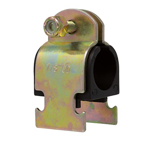 Metpure Rubber Cushion Strut Clamp 3/4" NOM (7/8" OD) for Mounting Copper Piping, PEX Pipe, CVPC Tubing to Strut Channels [5 Pack] - Image 2