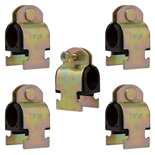 Metpure Rubber Cushion Strut Clamp 3/4" NOM (7/8" OD) for Mounting Copper Piping, PEX Pipe, CVPC Tubing to Strut Channels [5 Pack] - Image 1
