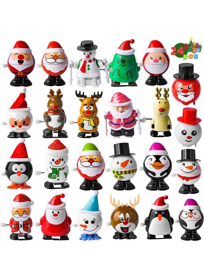 Cute Santa Claus Walking Shaking Head Snowman Toy Chain Buck Deer Gift Winding Up Toy/gift-Color:Coil Walking Fat Short Old Man - Image 3