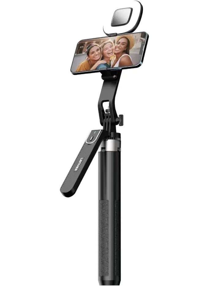 LENYES LPH103 Mobile Phone Holder Tripod with Bluetooth Remote & Fill Light Support - Image 3