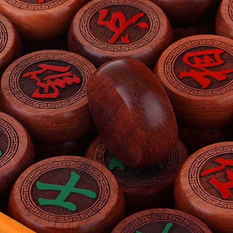 klarako Rosewood Chinese Chess Set Xiangqi Table Board Game for Families and Friends - Image 2