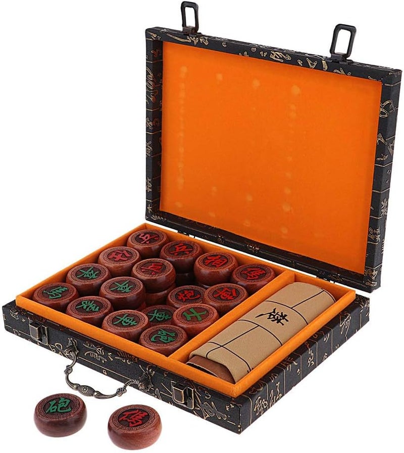 klarako Rosewood Chinese Chess Set Xiangqi Table Board Game for Families and Friends - Image 3