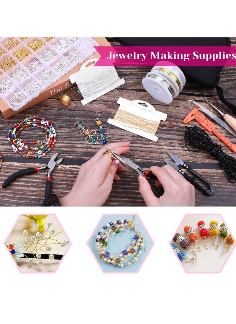 Jewelry Making Kits for Adults, Jewelry Making Supplies Kit with Tools, Earring Charms, Wires, Findings, and Helping Hands. Ideal for Jewelry Making and Repair - Image 2