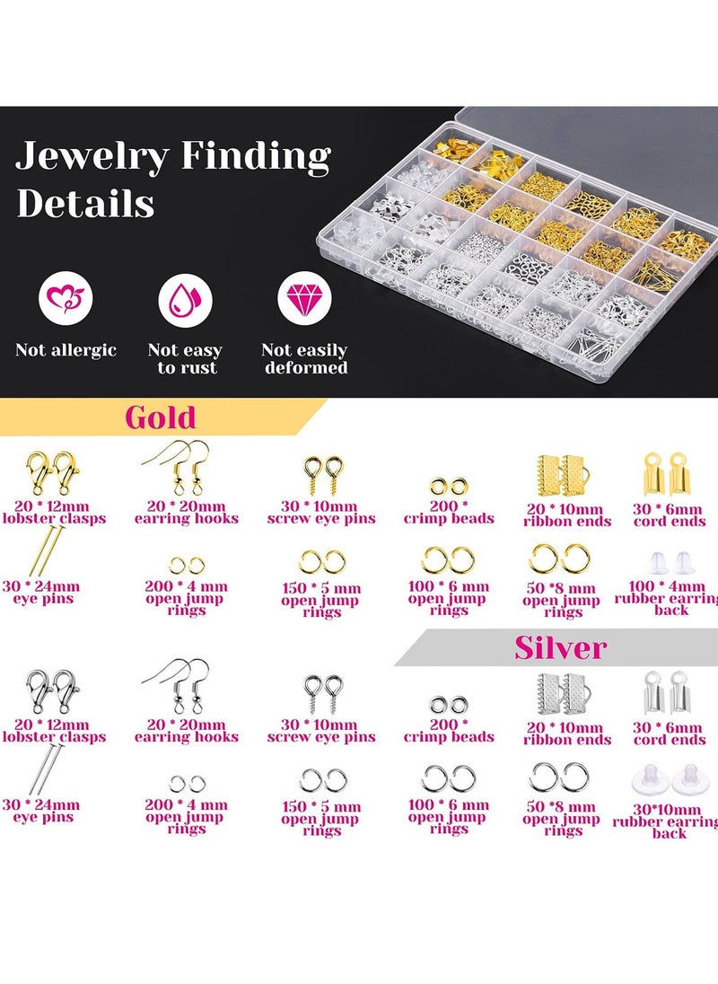 Jewelry Making Kits for Adults, Jewelry Making Supplies Kit with Tools, Earring Charms, Wires, Findings, and Helping Hands. Ideal for Jewelry Making and Repair - Image 4