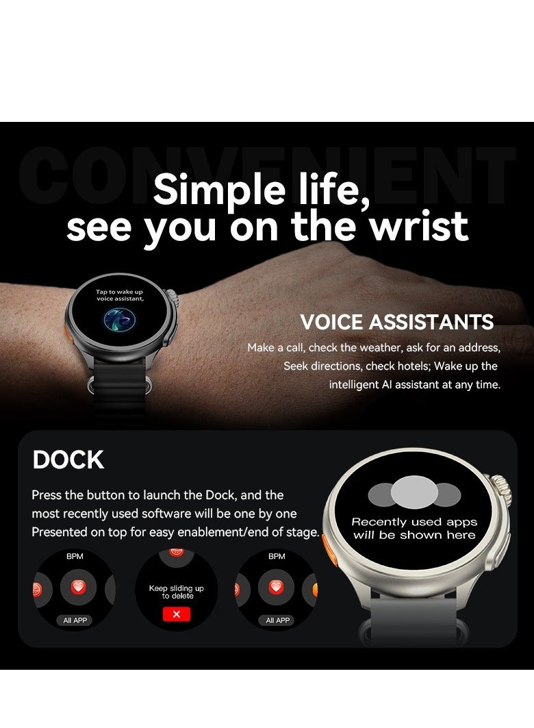 AROAQ HW3 Ultra Max Smart Watch for Men with 1.52 Inch Round Screen NFC Bluetooth Calling 90+ Sport Modes and Fitness Tracker - Image 3