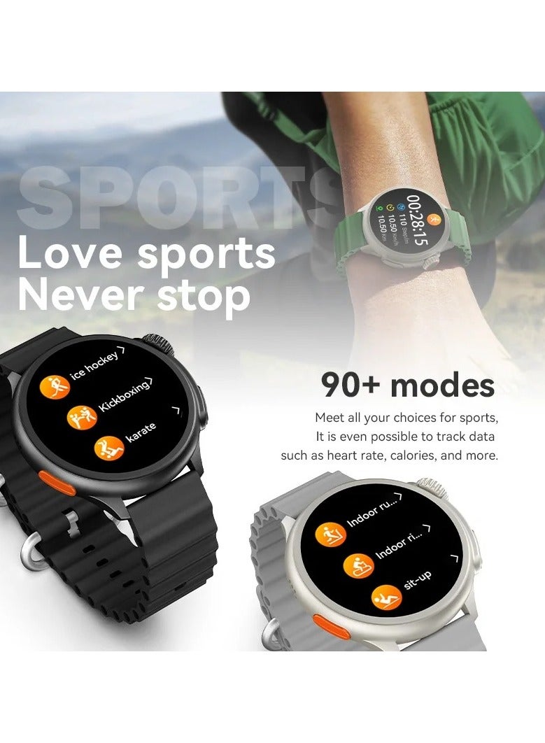 AROAQ HW3 Ultra Max Smart Watch for Men with 1.52 Inch Round Screen NFC Bluetooth Calling 90+ Sport Modes and Fitness Tracker - Image 2