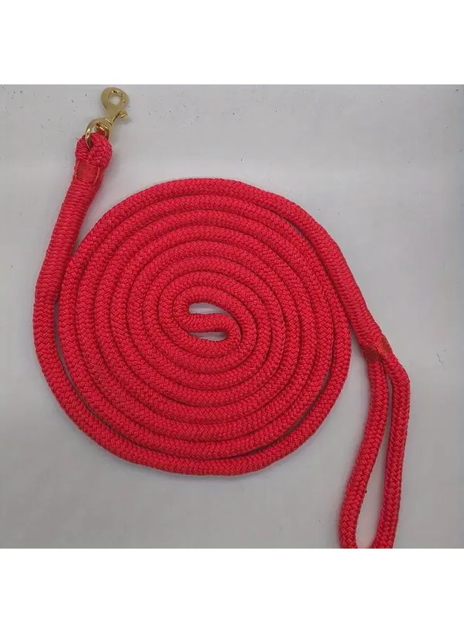 حبل جر الأحصنة الثقيل الأزرق من النايلون المفتول المزدوج مع خطاطيف زنبركية 300 سم - Image 5