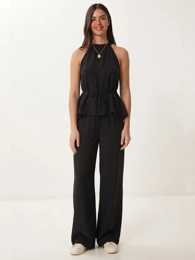 السعادة في إسطنبول ISTANBUL High Waist Halter Neck Two-Piece Coordinated Set