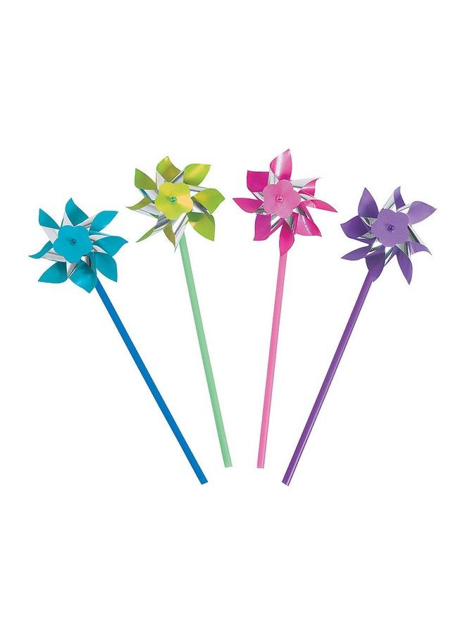 Fun Express Bright Colored Pinwheel (Set Of 36) Green Blue Pink And Purple - Image 2