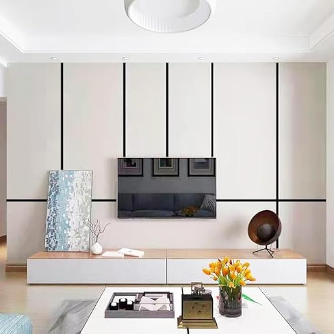 STAINLESS STEEL WALL MOLDING TRIM PEEL AND STICK, FLEXIBLE SELF-ADHESIVE METAL TRIM FOR CEILING, MIRROR FRAME AND MORE, MIRROR-LIKE FINISH METALLIZED BLACK - Image 3