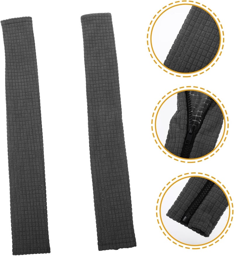 VICASKY 2pcs Office Chair Armrest Covers Ergonomic Soft Polyester Cushion Pads for Comfortable Elbow Support and Cold Protection Removable Washable Gray - Image 3