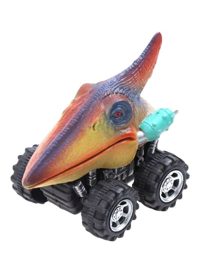 NIBEMINENT Mini Dinosaur Car Plastic Spring Pull Back Model Vehicle Wind Toy