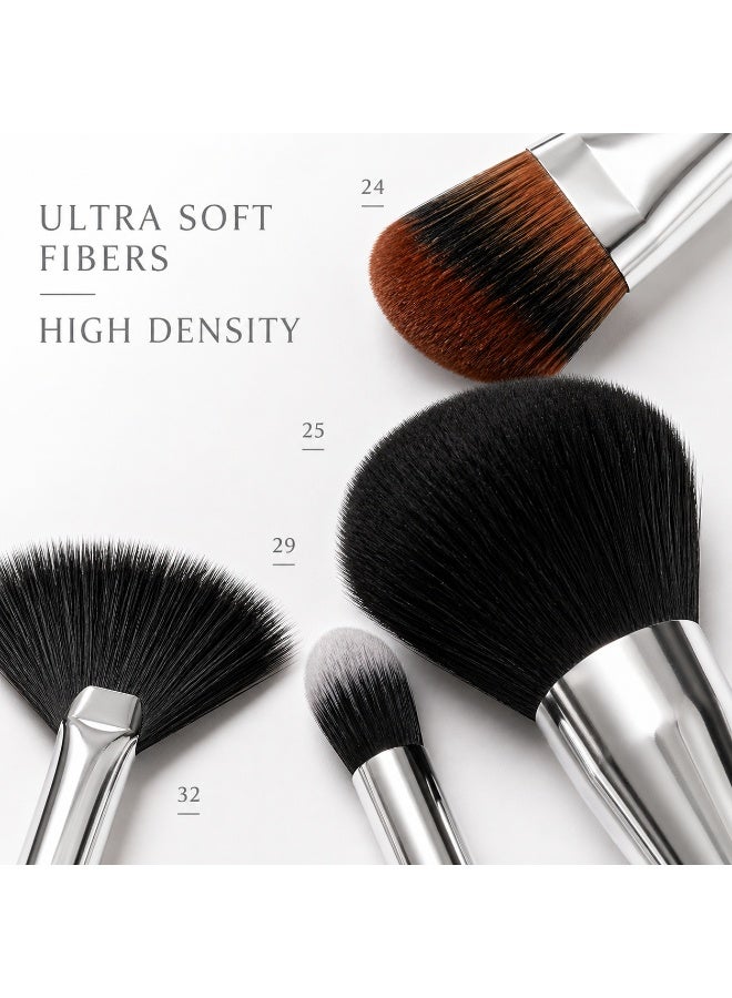 Professional Makeup Brush Set – 9-Piece Face & Eye Brush Kit with Foundation, Powder, Blending & Precision Brushes – Ultra Soft High Density Synthetic Brushes for Flawless Application - Image 4