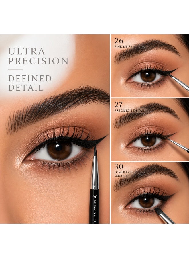 Professional Makeup Brush Set – 9-Piece Face & Eye Brush Kit with Foundation, Powder, Blending & Precision Brushes – Ultra Soft High Density Synthetic Brushes for Flawless Application - Image 3