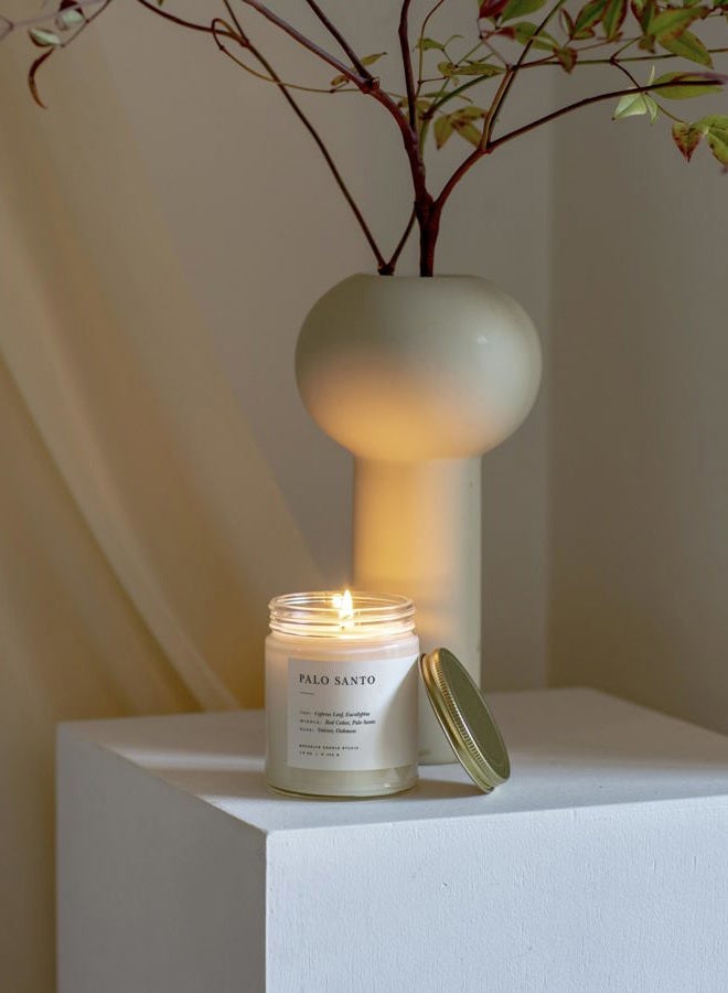 Brooklyn Candle Studio Minimalist Candle | Palo Santo | Cedar and Eucalyptus | Luxury Scented Candle, Vegan Soy Wax, Hand Poured in The USA | 50 Hour Slow Burn Time | 7.5 oz - Image 5