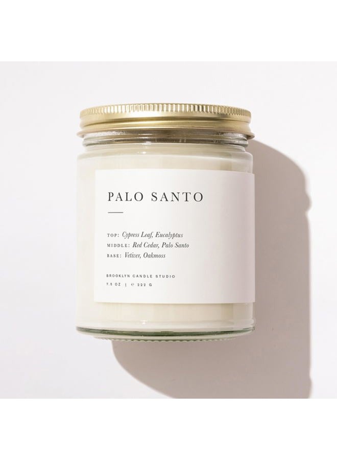 Brooklyn Candle Studio Minimalist Candle | Palo Santo | Cedar and Eucalyptus | Luxury Scented Candle, Vegan Soy Wax, Hand Poured in The USA | 50 Hour Slow Burn Time | 7.5 oz - Image 3