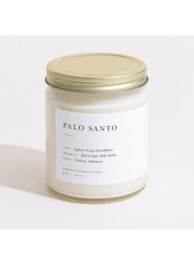 Brooklyn Candle Studio Minimalist Candle | Palo Santo | Cedar and Eucalyptus | Luxury Scented Candle, Vegan Soy Wax, Hand Poured in The USA | 50 Hour Slow Burn Time | 7.5 oz - Image 1
