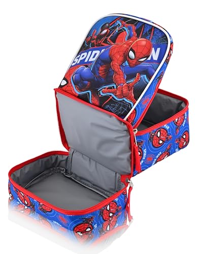 Fast Forward Marvel Spiderman Lunch Box for Kids | Miles Morales Insulated Lunch Bag Lunch Box for Boys, Girls, Toddlers | Spiderman Blue Reusable Lunchbox - Image 3