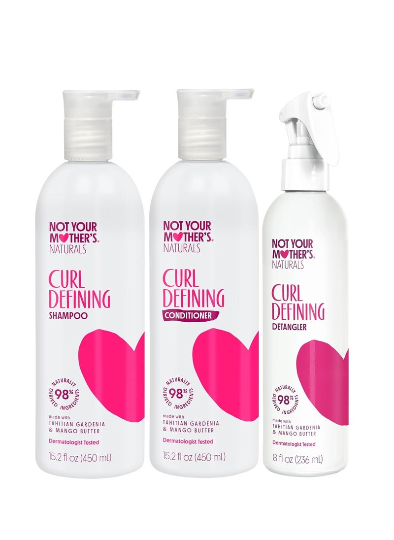 Not Your Mother's Not Your Mother's Naturals Moisturize & Enhance Curl Definition Shampoo, Conditioner, & Detangler (3-Pack) - Tahitian Gardenia Flower & Mango Butter  - Image 1
