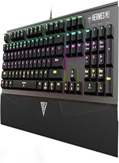 GAMDIAS HERMES M1 Gaming Mechanical Keyboard - Brown Switch - Hera software Support - Play Macro via FN+G1/G2 - Built-in Memory - Neon Light Spectrum - New Sculpted Keys - 21-key Rollover