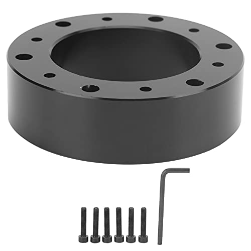 YOSOO 1In Steering Wheel Spacer, 6 Hole Hub Aluminum Alloy Steering Wheel Hub Pad Heighten Increased Pad Adapter Universal - Image 1