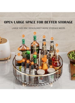 Arabest Clear Lazy Susan Pantry Organizers and Storage, 11” Turntable Organizer, Rotating Storage Rack for for Kitchen, Pantry,Cabinet, Dining Table,Fridge,Countertop,Vanity,Food Storage (Clear)  - Image 4