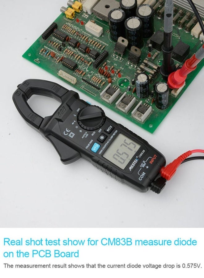 MESTEK Digital Clamp Meter 600A AC Current 600V AC/DC Voltage Capacitance Measurement Data Hold Backlight NCV Tester Multimeter - Image 3