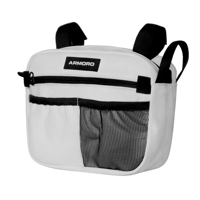 ARMORO Grab Handle Storage Bag for 4x4 | Compatible with Mahindra Thar, Thar Roxx, Maruti Gypsy, Jimny, Jeep, Gurkha | Grab handle Bar Organizer, Off-Road Gear Storage, Interior Accessory | White - Image 4