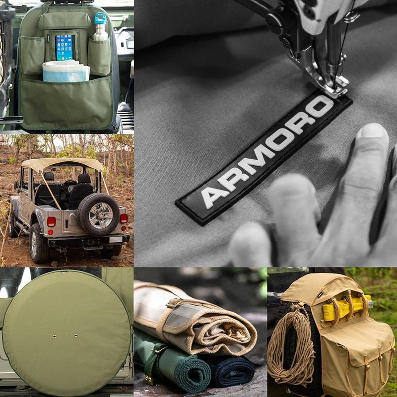 ARMORO Grab Handle Storage Bag for 4x4 | Compatible with Mahindra Thar, Thar Roxx, Maruti Gypsy, Jimny, Jeep, Gurkha | Grab handle Bar Organizer, Off-Road Gear Storage, Interior Accessory | White - Image 5