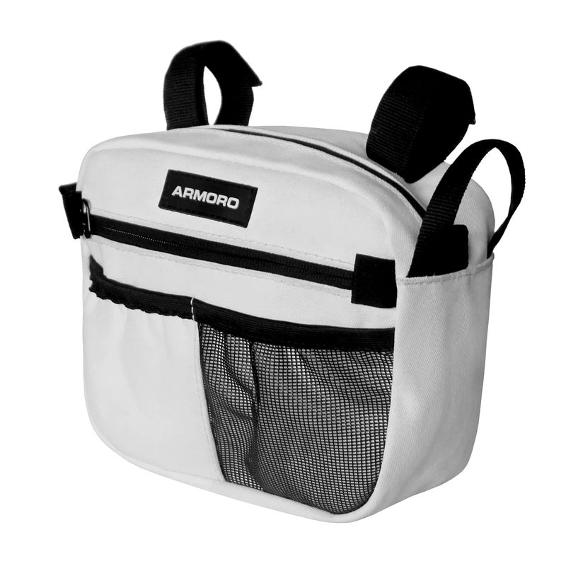ARMORO Grab Handle Storage Bag for 4x4 | Compatible with Mahindra Thar, Thar Roxx, Maruti Gypsy, Jimny, Jeep, Gurkha | Grab handle Bar Organizer, Off-Road Gear Storage, Interior Accessory | White - Image 2