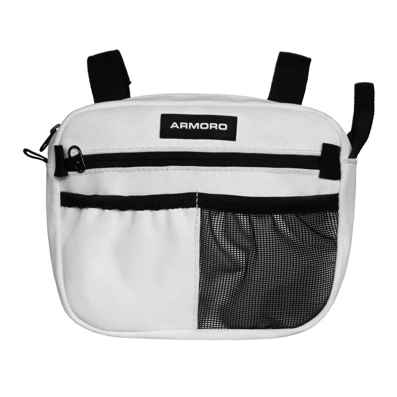 ARMORO Grab Handle Storage Bag for 4x4 | Compatible with Mahindra Thar, Thar Roxx, Maruti Gypsy, Jimny, Jeep, Gurkha | Grab handle Bar Organizer, Off-Road Gear Storage, Interior Accessory | White - Image 1