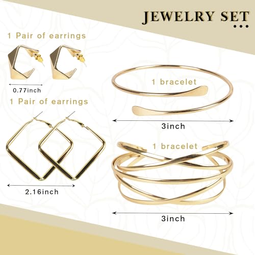 QZUnique Women's Lattice Gold Clutch Purses - Geometric Lattice Metal Evening Bag with Golden Stone Cut for Party - Image 3
