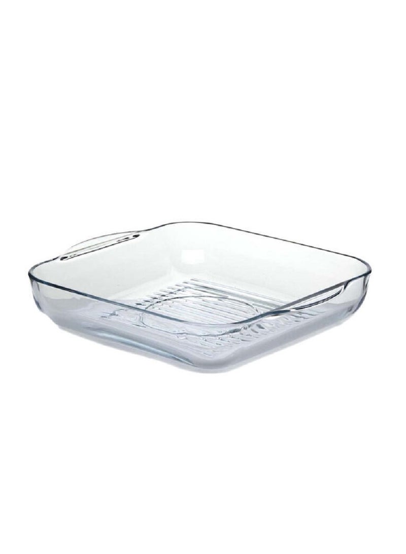 Borcam Borcam Grill Square Glass Baking Tray, 3250 Ml Capacity, 60 Mm Height, 317,5X282,5 Mm Diameter - Clear - Image 2