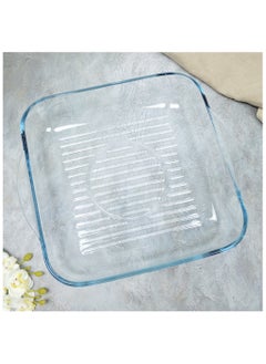 Borcam Borcam Grill Square Glass Baking Tray, 3250 Ml Capacity, 60 Mm Height, 317,5X282,5 Mm Diameter - Clear  - Image 4