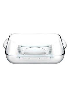 Borcam Borcam Grill Square Glass Baking Tray, 3250 Ml Capacity, 60 Mm Height, 317,5X282,5 Mm Diameter - Clear  - Image 1