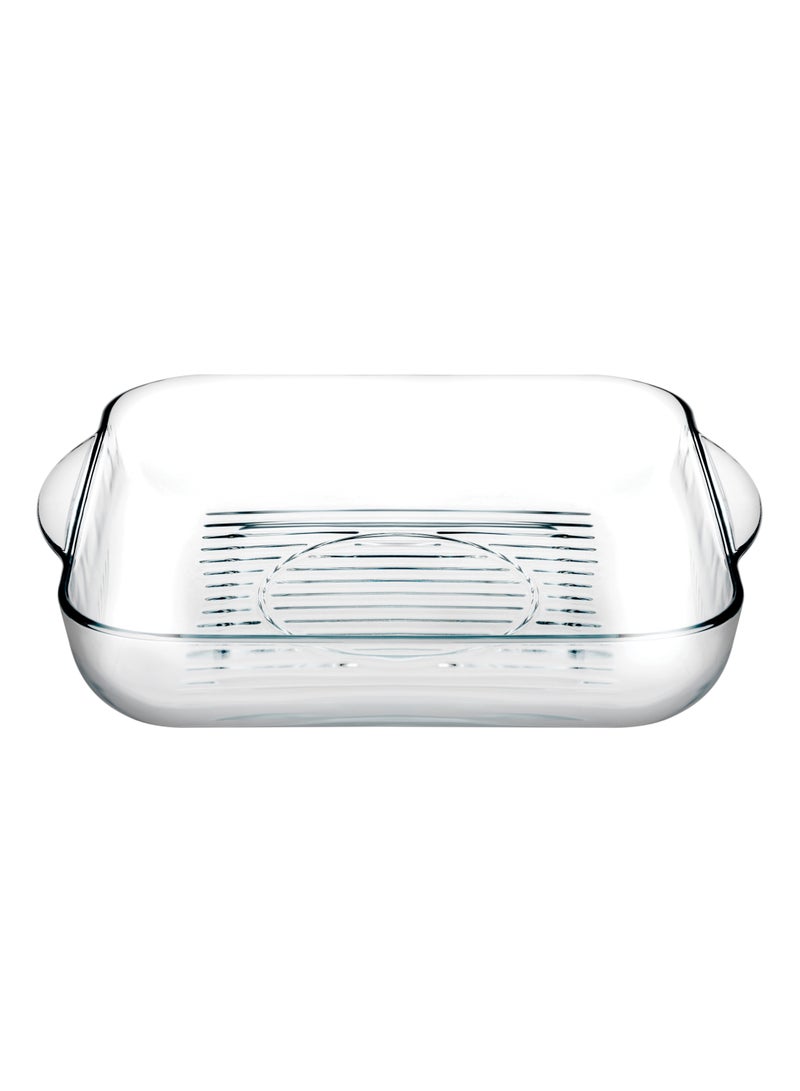 Borcam Borcam Grill Square Glass Baking Tray, 3250 Ml Capacity, 60 Mm Height, 317,5X282,5 Mm Diameter - Clear - Image 1