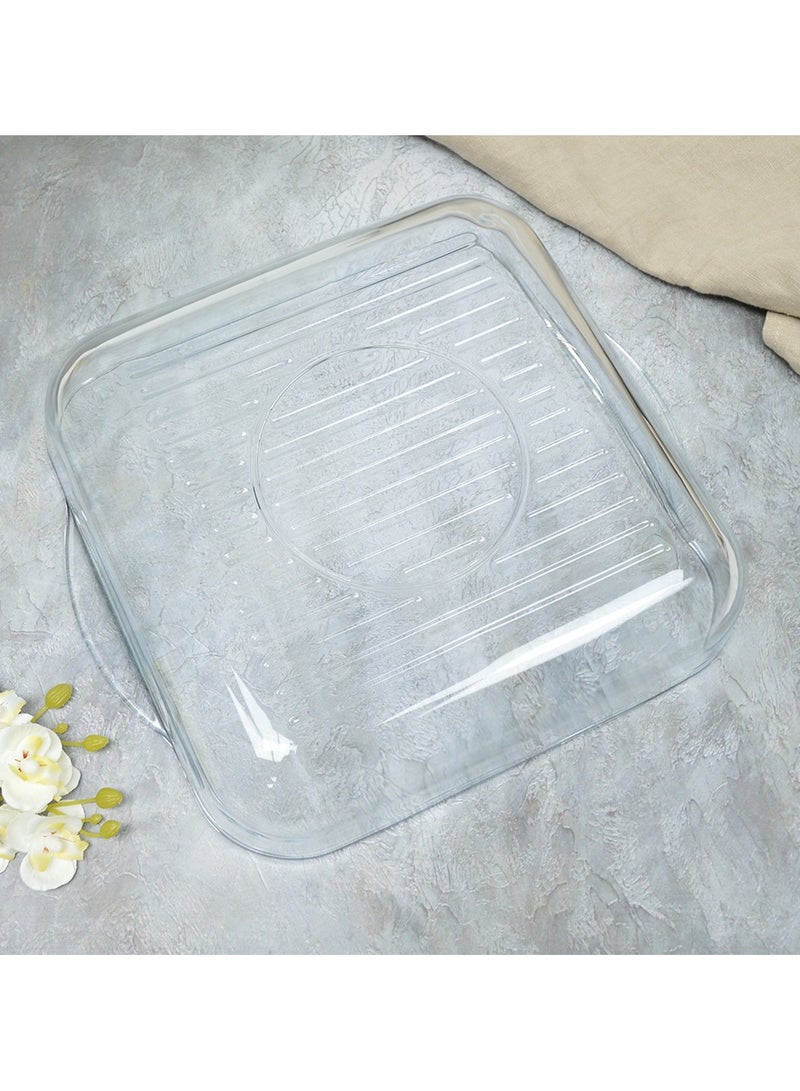 Borcam Borcam Grill Square Glass Baking Tray, 3250 Ml Capacity, 60 Mm Height, 317,5X282,5 Mm Diameter - Clear - Image 5