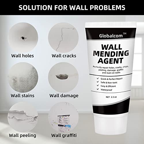 Globalcom Drywall Repair Kit, Spackle Wall Repair Kit Drywall Putty for Filling Holes and Creak Damage Drywall Patch Nail Hole Filler for Walls Quick and Easy Solution - Image 4